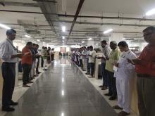 The department observing Vigilance Awareness Week by taking pledge.